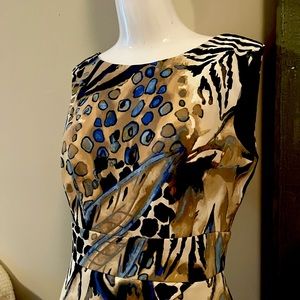 Sleeveless animal print dress